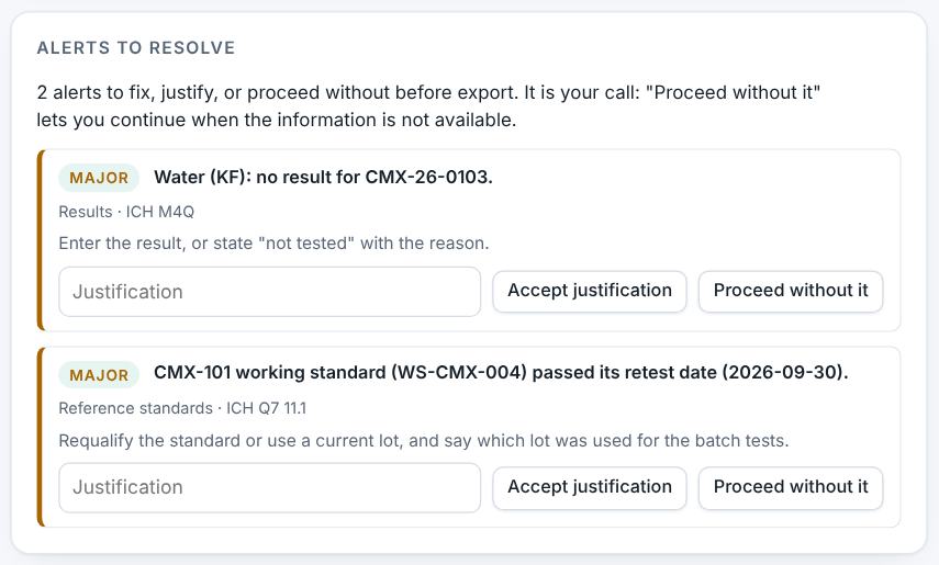 Batch Analysis & CoA