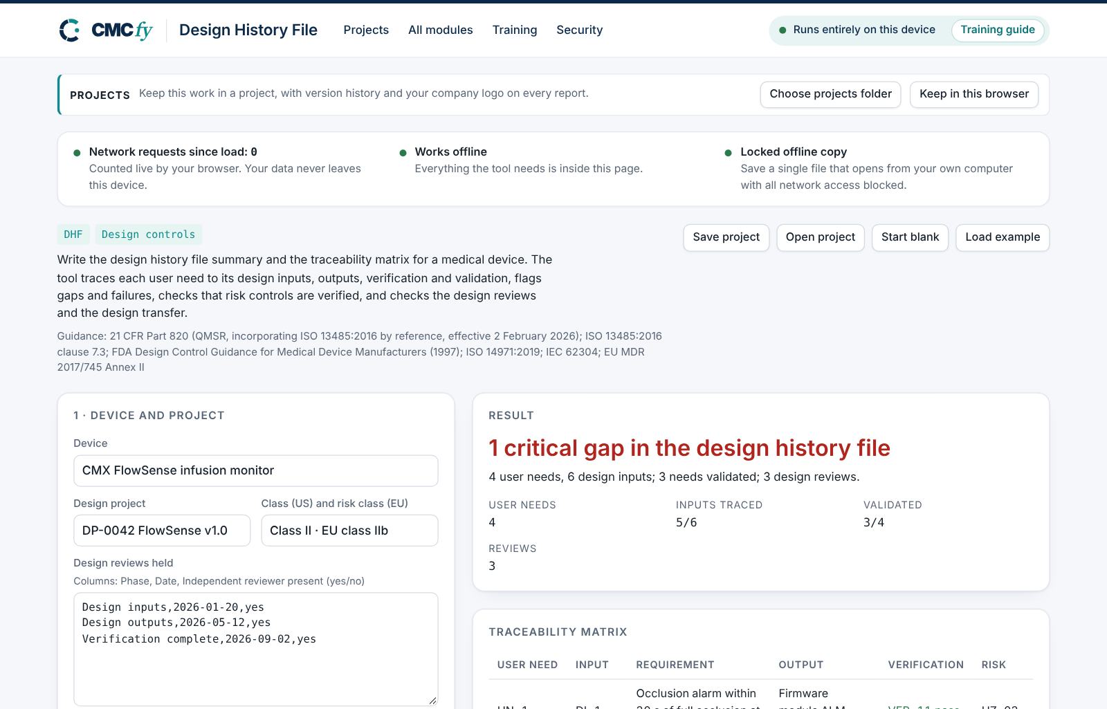 Design History File