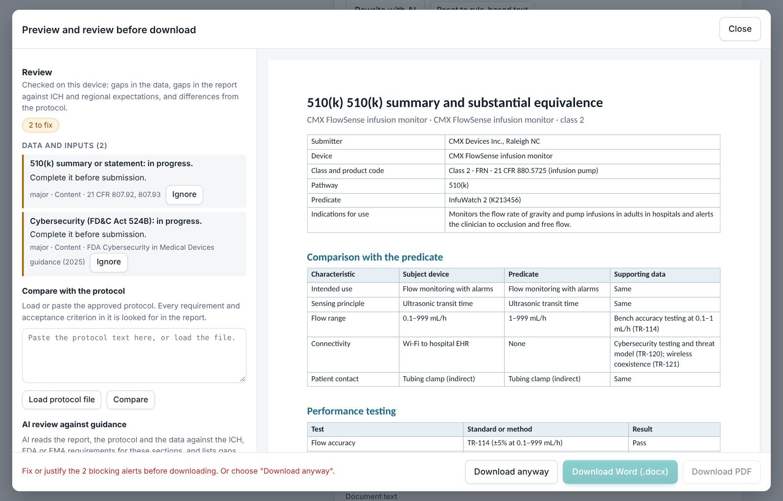 Device Submission (510(k), De Novo, PMA)