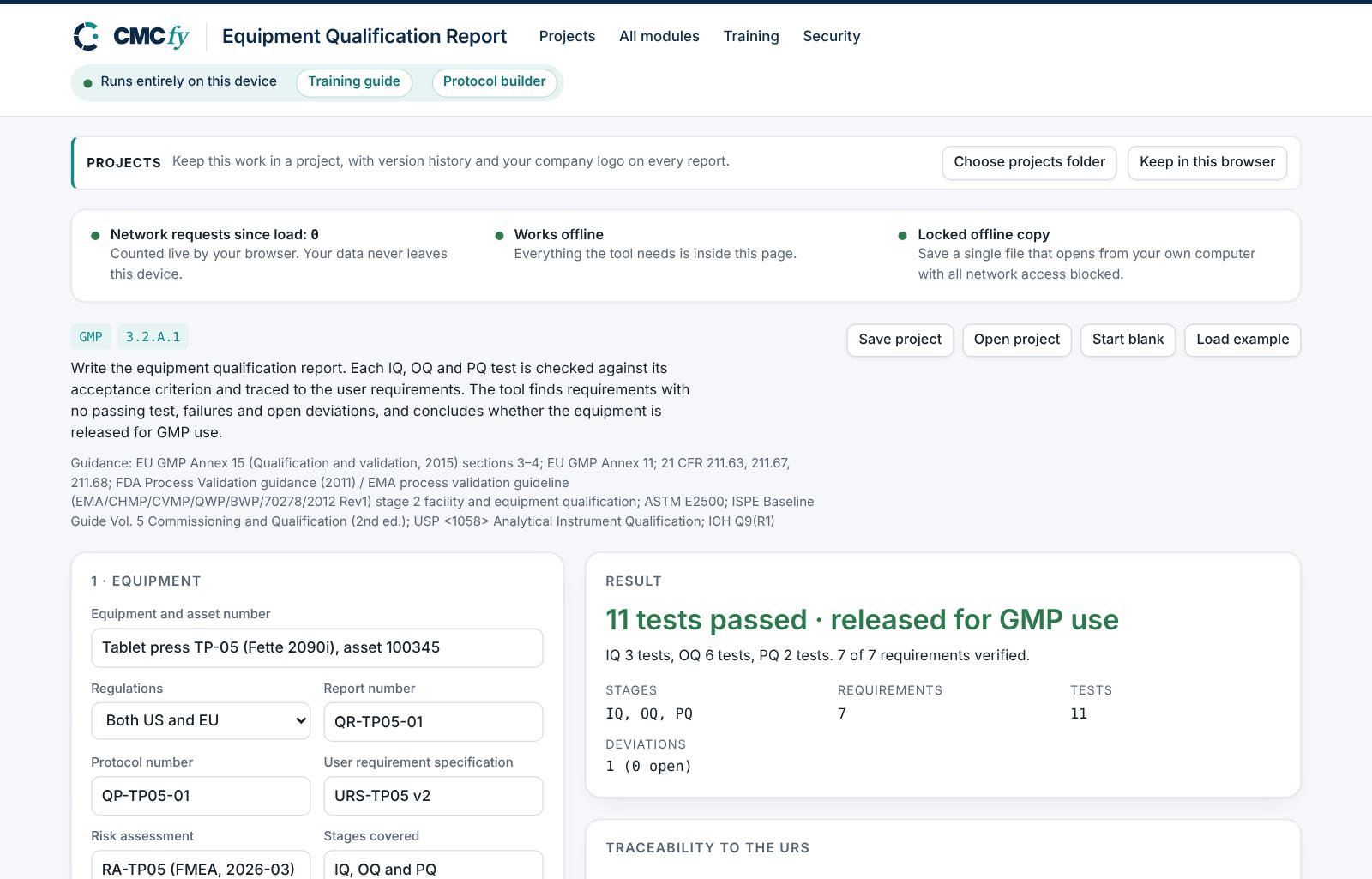 Equipment Qualification Report