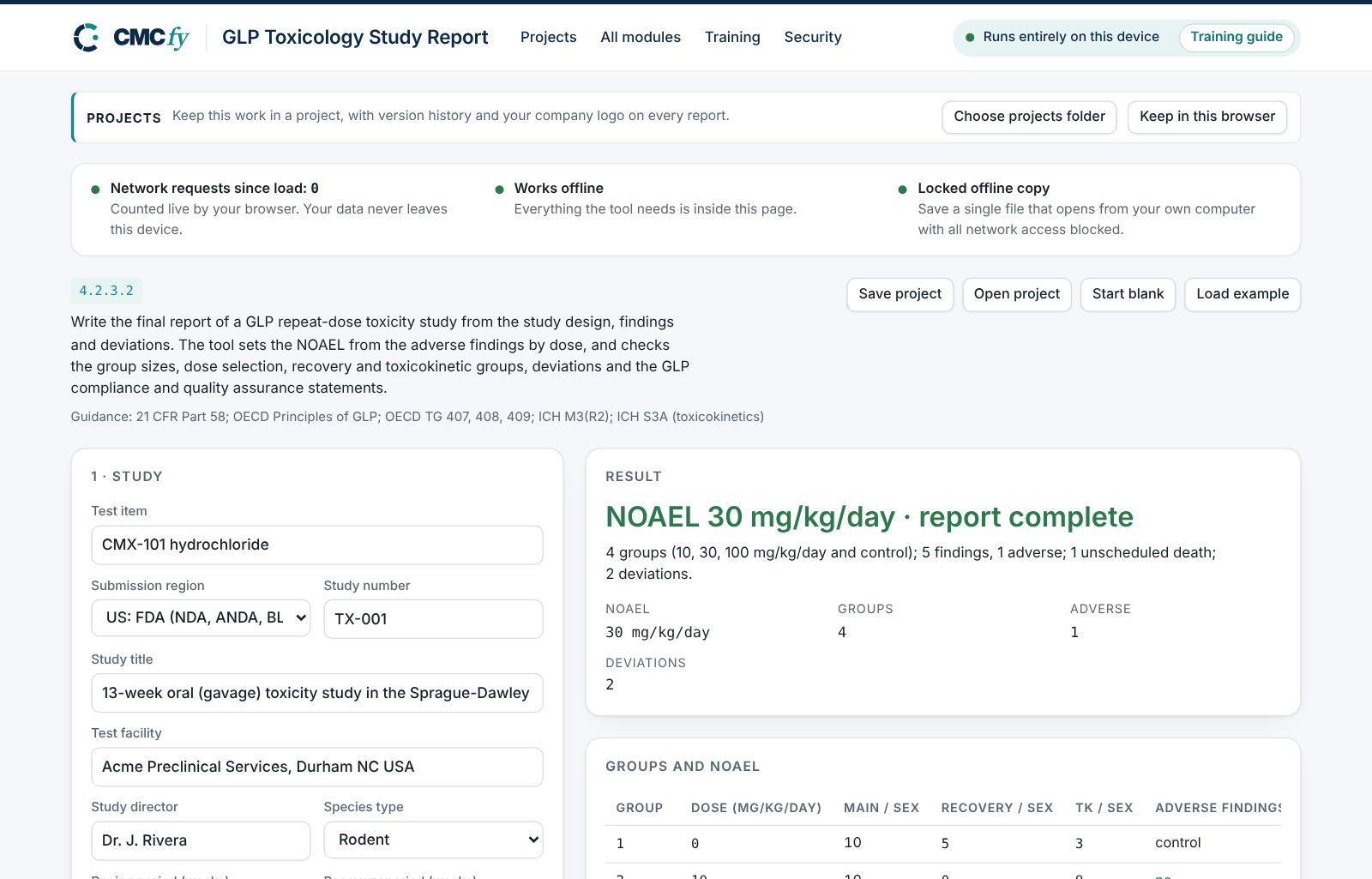GLP Toxicology Study Report