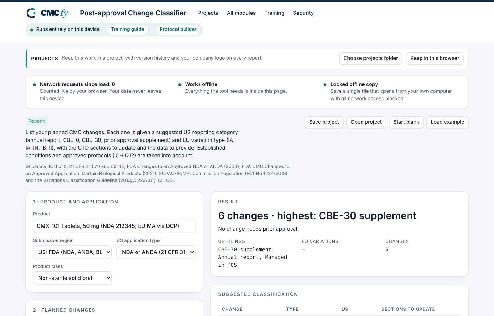 Post-approval Change Classifier