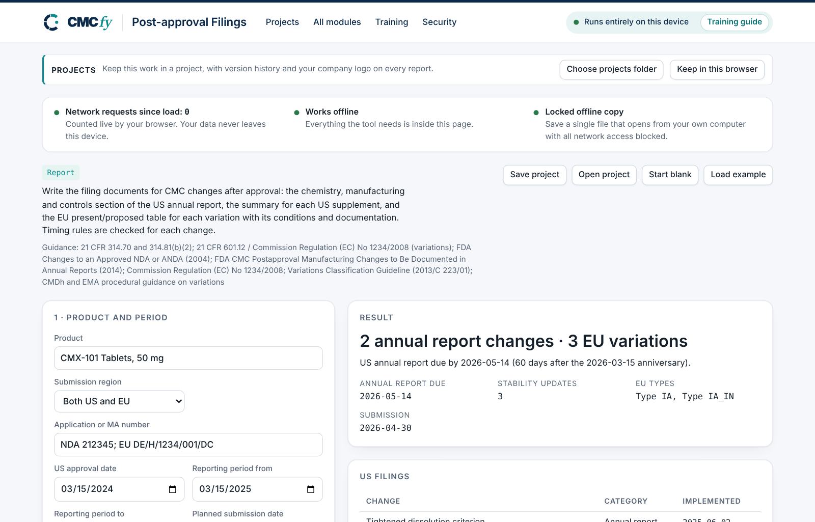 Post-approval Filings