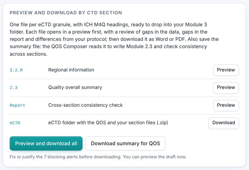 QOS Composer & Dossier Assembler