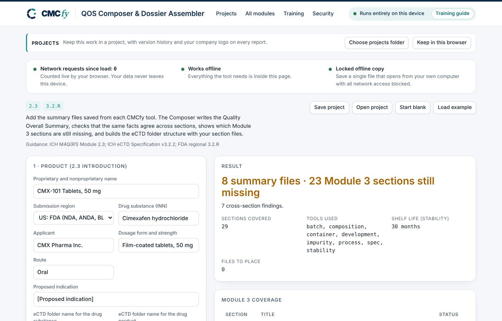 QOS Composer & Dossier Assembler