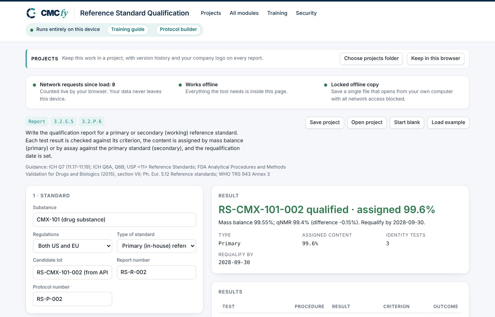 Reference Standard Qualification