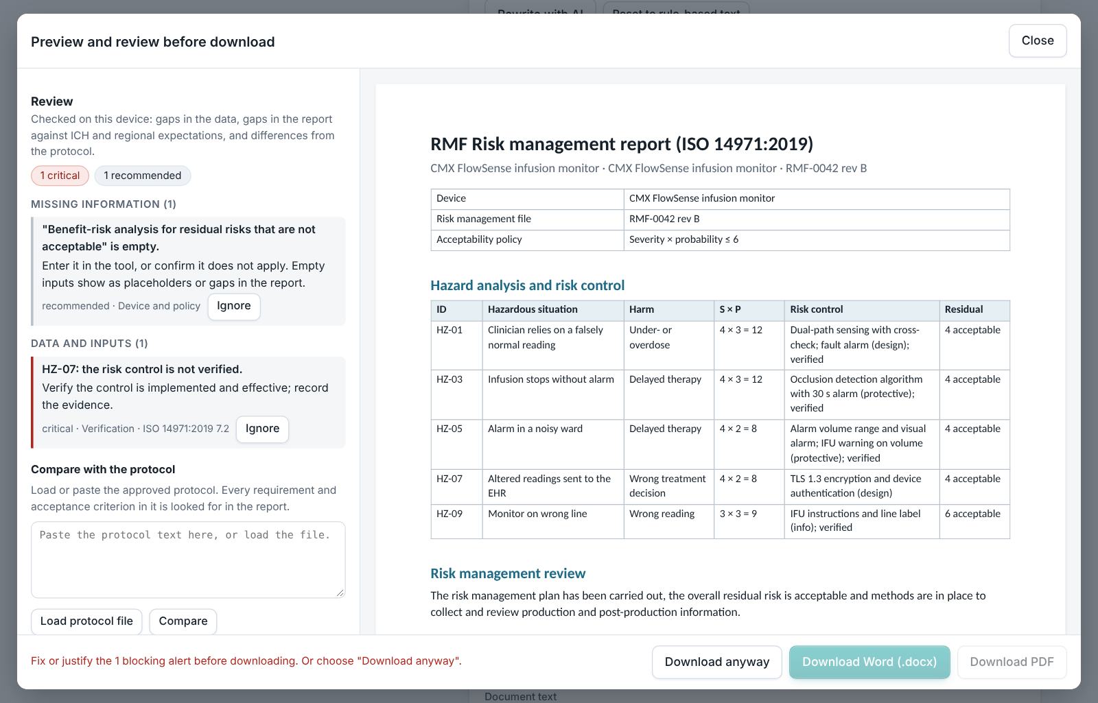 Risk Management Report
