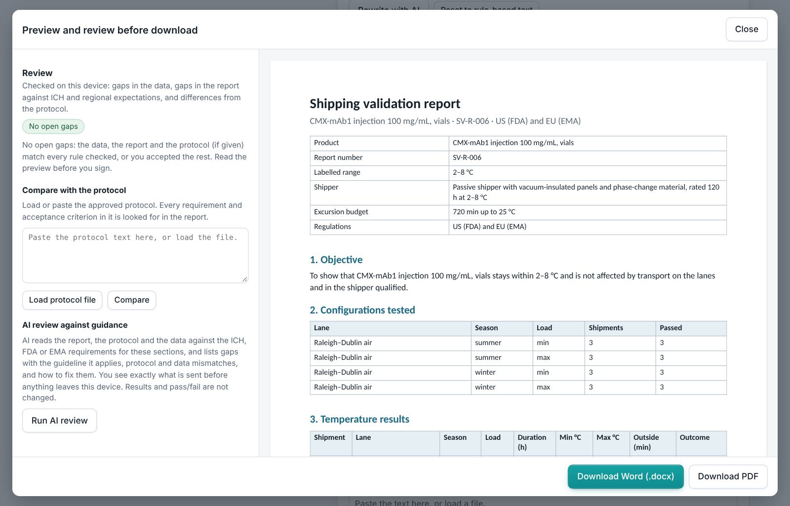 Shipping Validation Report