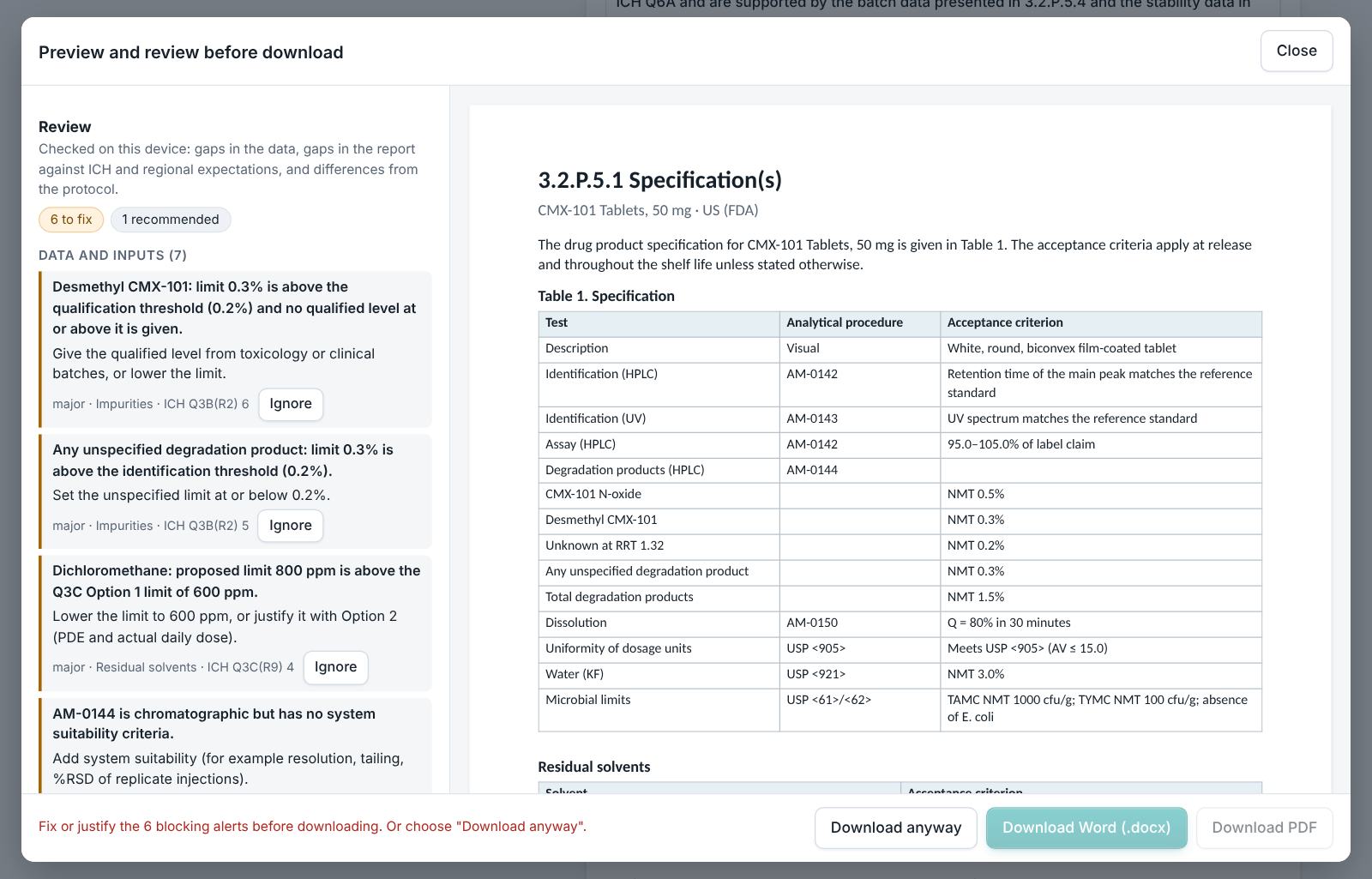 Specification Builder