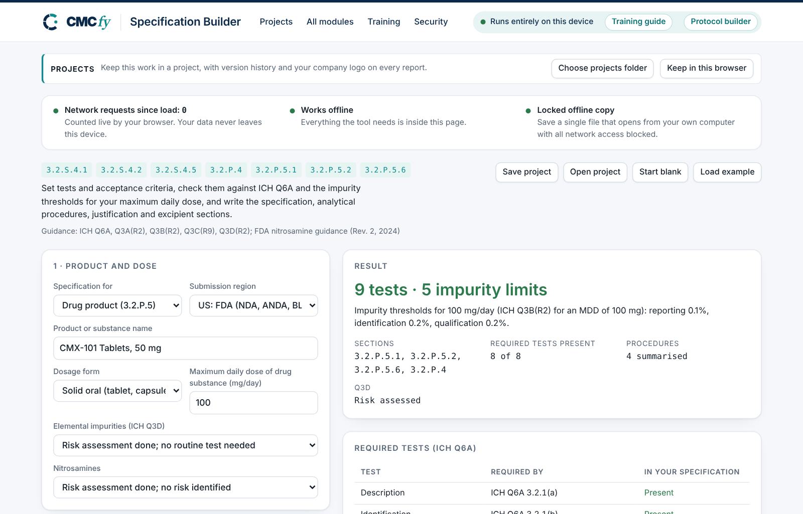 Specification Builder