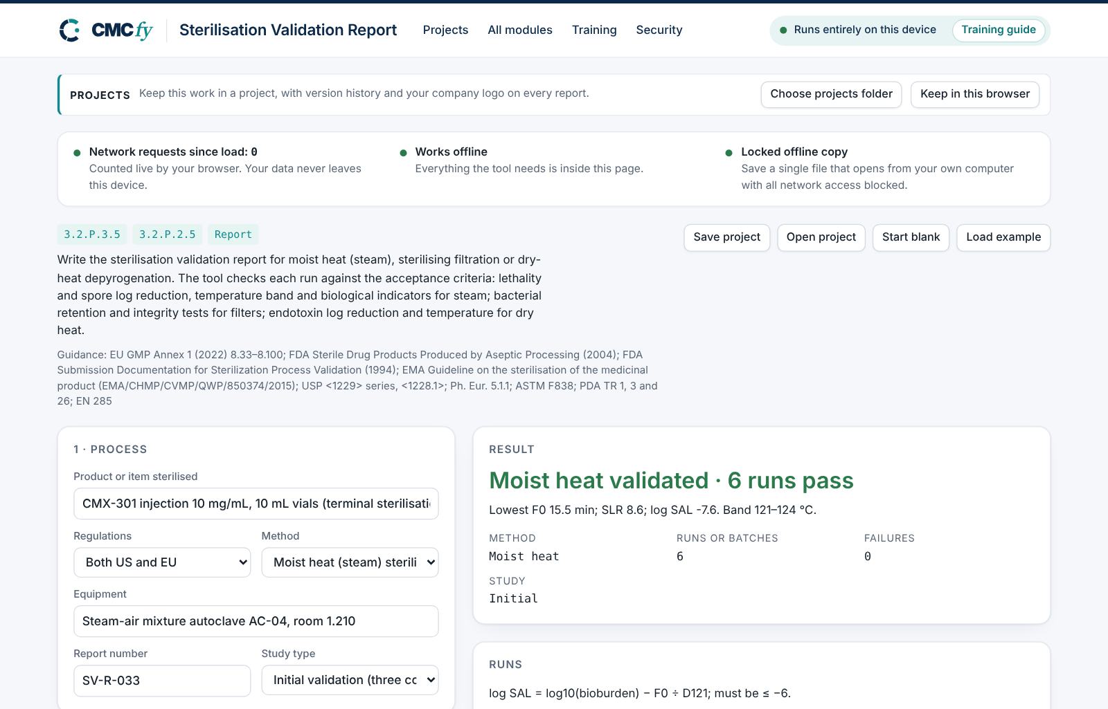 Sterilisation Validation Report